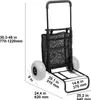 A diagram of a beach cart with dimensions labeled. Produktbild-Vorschau