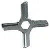 A close-up, isolated shot of a metal meat grinder blade. Produktbild-Vorschau