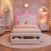 Letto UnboxG 140x200 cm, bianco – Letto a baldacchino in Anteprima dell’immagine prodotto 2
