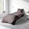 4 teilig Bettwäsche 135x200 cm Kreise anthrazit taupe Produktbild-Vorschau 3