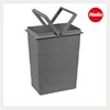 A dark gray trash can insert with a handle, shown from the front. Náhled obrázku produktu