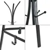 A collage of four close-up images showing details of a black coat rack. Náhľad obrázku produktu