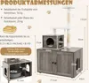 COSTWAY drapak z szafką dla kota, domek dla kota, drzewko Podgląd zdjęcia produktu 3