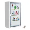 Metall Medizinschrank 50 x 30 cm abschließbar mit Glastür Produktbild-Vorschau 4