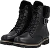 A pair of black lace-up boots with fur trim. Produktbild-Vorschau