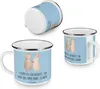 Mr. & Mrs. Panda Emaille Tasse Stiefmutter Heldin - Blau Produktbild-Vorschau 4