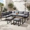 home24 Gartensitzgruppe - 5-teilig - Stahl / Polyester - Produktbild-Vorschau 1