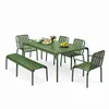 Outdoor Essgruppe Tisch- und Stuhlset aus Eisen – Produktbild-Vorschau 2