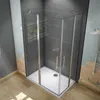 120x90x195cm Schwingtür Duschwand Eckeinstieg Produktbild-Vorschau 2