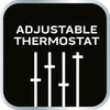 A graphic representing an adjustable thermostat with sliders. Náhľad obrázku produktu