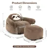 Ergonomischer Sitzsack mit Fußstütze im Faultierdesign Produktbild-Vorschau 3