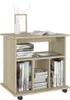 vidaXL Skriňa na kolieskach Sonoma Oak 60x45x60 cm Materiál Náhľad obrázku produktu 6