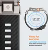 A close-up of a watch band and a diagram showing wrist size compatibility. Anteprima dell’immagine prodotto