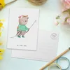 Mr. & Mrs. Panda Postkarte Reitlehrerin Herz - Weiß - Produktbild-Vorschau 3
