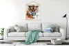 MuchoWow® Textilposter Tiger - Gemälde - Orange 120x120 cm Produktbild-Vorschau 3
