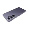 A transparent phone case with a purple-tinted phone inside, shown from a diagonal top-down view on a white background. Anteprima dell’immagine prodotto