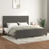 vidaXL Bettgestell mit Kopfteil Dunkelgrau 200x200 cm Samt Produktbild-Vorschau 2