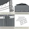 tectake® Gartenpavillon Siana Ø 3,5 m Produktbild-Vorschau 4