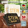 50 Bierdeckel lustig, Schere Stein Paar Bier Spruch, Party Produktbild-Vorschau 2