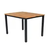 A rectangular wooden table with black metal legs, shown against a white background. Produktbild-Vorschau