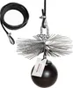 A chimney brush with a rope and weight, presented on a white background. Produktbild-Vorschau