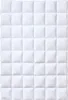 A white quilted comforter or duvet laid flat, showing a grid pattern of stitched squares. Produktbild-Vorschau