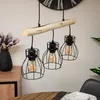 Hängeleuchte, Käfig Design, Holz, L 60 cm Produktbild-Vorschau 2