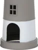 Laterne LONG ISLAND grau braun weiß Leuchtturm Windlicht Produktbild-Vorschau 3