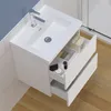 Waschtisch mit Unterschrank 50cm Alast Badmöbel Set Weiß Produktbild-Vorschau 3