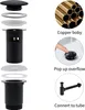 HOMELODY výpusť umyvadla Pop-Up 1 1/4" z mosazi, černá Náhled obrázku produktu 8