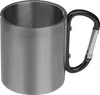 Doppelwandige Tasse aus Edelstahl mit Karabinerhaken / Produktbild-Vorschau 1