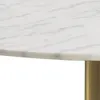 Runder Esstisch Carlos ø105cm - weißer Marmor/Messing Produktbild-Vorschau 2