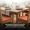Lavea® Sitzkissen 40x40 cm - 8er Set,  mit Stoffbändern – Produktbild-Vorschau 5