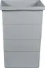 A plain studio shot of a gray plastic trash can insert. Produktbild-Vorschau