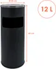 Posacenere a stelo XL in metallo con piano in acciaio inox Anteprima dell’immagine prodotto 2