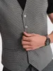 Ombre Clothing Pánská společenská vesta Biralei šedá S Náhled obrázku produktu 5