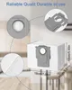 A product image showing vacuum cleaner dust bags with close-up details and dimensions. Produktbild-Vorschau