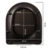 ASATO® WC-Sitz Softclose 0041-4 – Schwarz, Duroplast, Produktbild-Vorschau 4