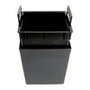 A black plastic insert sits inside a gray plastic pot. Anteprima dell’immagine prodotto