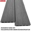 WPC Sichtschutzzaun Kronos mit robusten Aluminium-Pfosten Produktbild-Vorschau 6