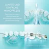 Collage of images showing dental care with water jets. Anteprima dell’immagine prodotto