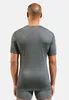 Rückenansicht eines Mannes mit grauem Odlo Natural Merino 160 Base Layer T-Shirt und passender Unterwäsche Voir les images du produit