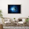 Gerahmtes Poster - Rahmen in heller Eiche - Erde Universum Produktbild-Vorschau 6