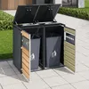 Abri pour poubelles Merax avec couvercle rabattable et 2 Voir les images du produit 10