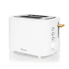 A white two-slice toaster with a wooden lever is shown against a white background. Anteprima dell’immagine prodotto