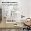 VonHaus Steh-Sitz Schreibtischaufsatz, Weiß 80 x 40 cm Mit Produktbild-Vorschau 3