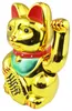 Glückskatze - Maneki-neko - Winkekatze - 18 cm - gold Produktbild-Vorschau 2