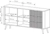 A diagram showing the dimensions of a sideboard. Produktbild-Vorschau