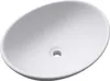 A white ceramic sink with a drain hole. Produktbild-Vorschau