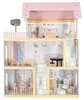 Holzpuppenhaus mit Möbeln, 78 cm, rosa, LED Produktbild-Vorschau 7